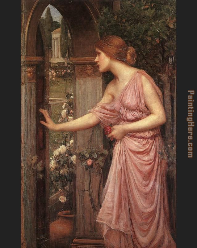 Psyche Entering Cupid's Garden painting - John William Waterhouse Psyche Entering Cupid's Garden art painting